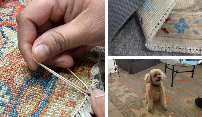 rug repairing, rug pads, rug pet care